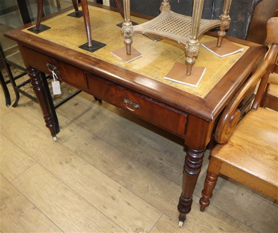 A Victorian mahogany writing table W.110cm